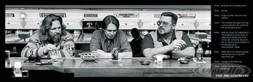 Affiche / Poster - The Big Lebowski - Quotes - 29,7x91,2cm