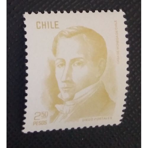 Timbre Chili Yt 495 Diego Portales (1793-1837), Homme D'état Chilien 1978 ( 110806 )