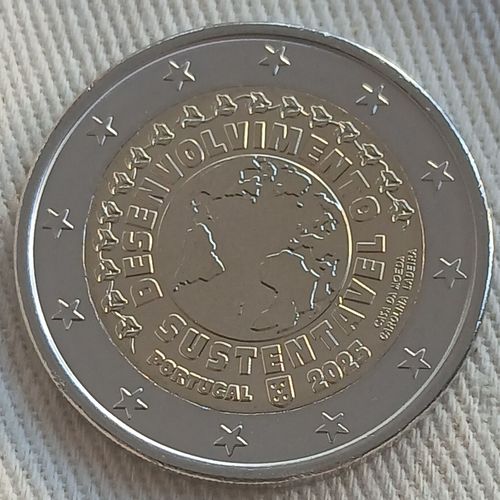 2 Euro Portugal Unc 2025 Portugal Développement Durable