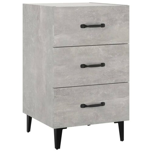 vidaXL Table de chevet Gris béton 40x40x66 cm Bois d'ingénierie