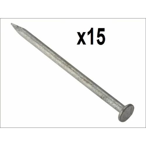 Forgefix Set de 15 Clous à tête ronde 150 mm x diamètre 6 mm Round Head Nail Galvanised 150mm