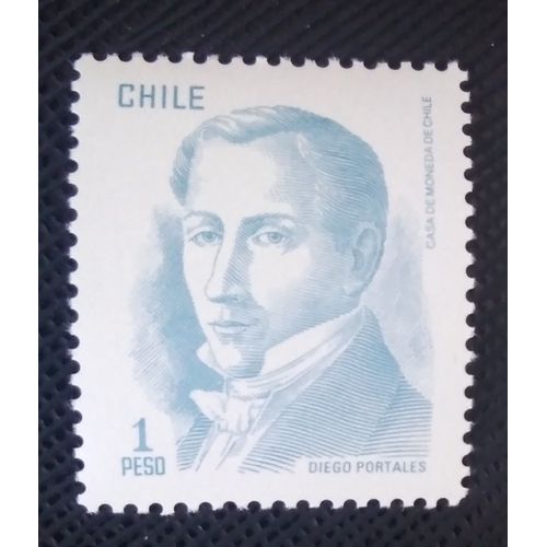 Timbre Chili Yt 461 Diego Portales (1793-1837), Homme D'état Chilien 1975 ( 110806 )