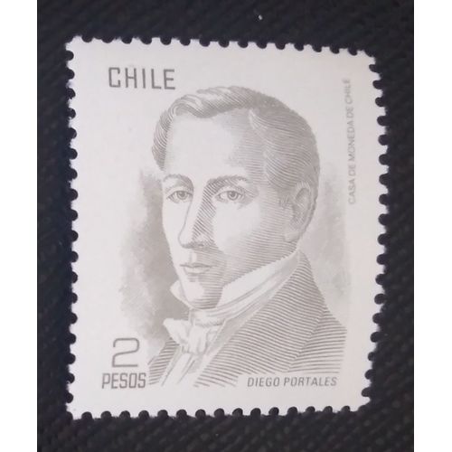 Timbre Chili Yt 620 Diego Portales (1793-1837), Homme D'état Chilien 1983 ( 110806 )