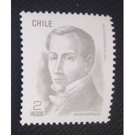 Timbre Chili Yt 620 Diego Portales (1793-1837), Homme D'état Chilien 1983 ( 110806 )