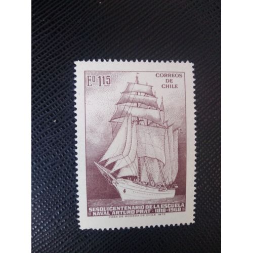 Timbre Chili Yt 387 Voilier "Esmeralda". École De Formation Navale Arturo Prat 1972 ( 110806 )