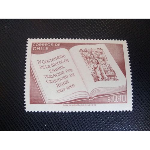 Timbre Chili Yt 338 Traduction De La Bible En Espagnol 1969 ( 110806 )