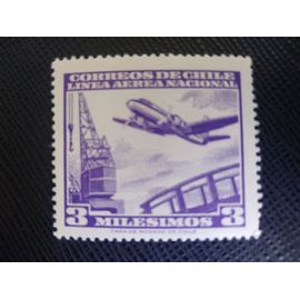 Timbre Chili Yt Pa 193 Avion Et Grue 1960 ( 110806 )