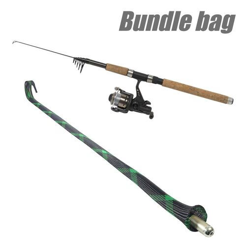 Sac De Canne À Pêche Télescopique, Tube En Maille Légère De 1.7m, Sacoche De Protection Pour Matériel De Pêche, Accessoires