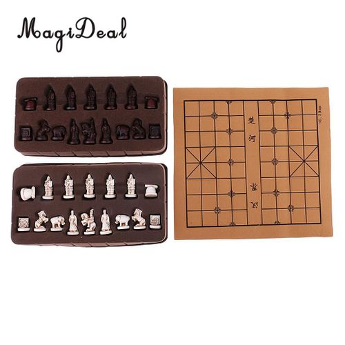 Jeu D'échecs Rétro Stéréoscopique Pliable, Échecs Traditionnels Chinois, Artisanat Xiangqi Pour Camping En Plein Air Randonnée Voyage