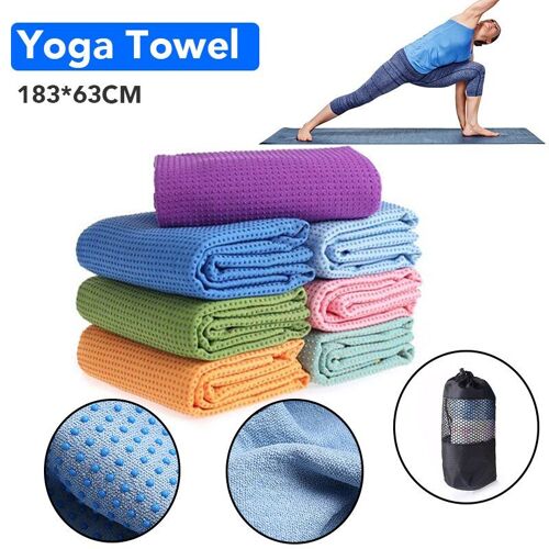 Tapis De Yoga Antidérapant En Microfibre, Serviette De Gymnastique À Domicile, Couverture Souple Pour Matelas De Pilates, 183x63cm, 1 Pièce