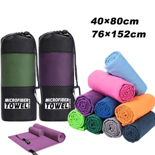 Serviette De Sport Absorbante À Séchage Rapide, En Tissu Polaire Microfibre Double Face, Pour La Natation, Le Fitness Et Le Yoga