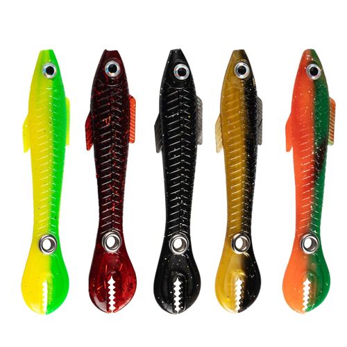 Lot D'appâts Artificiels Souples Pour La Pêche En Eau Salée Et Douce, Lot De 5