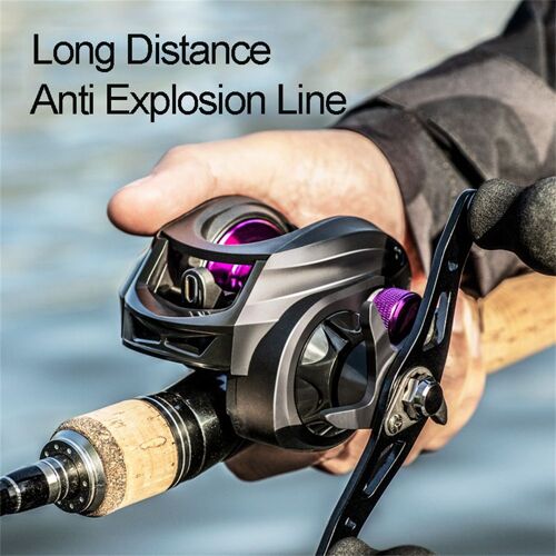 Moulinet De Pêche Casting Super Métallique Magnétique, Équipement À Tambour Fixe, Avec Frein À Friction De 8kg, 12 + 1bb, Grande Vitesse, 7.2:1