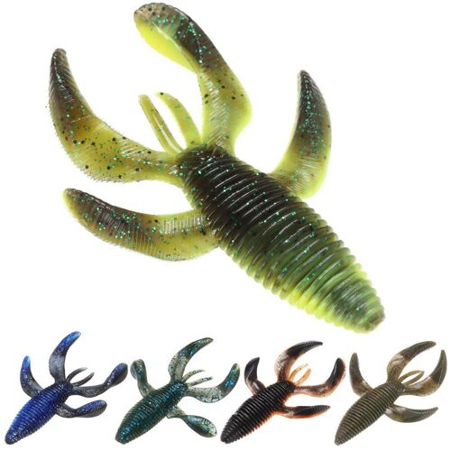 5 Pcs Leurre Souple Appâts Artificiels Crevettes Homard Écrevisses Ver Shad L'anguille Needfish Swimbait Tête De Gabarit De Pêche