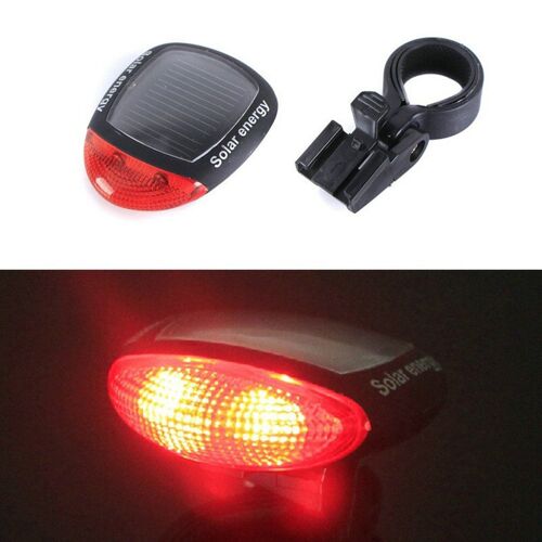 Feu Arrière De Vélo À Énergie Solaire Rechargeable Usb, 2led, Éclairage De Sécurité Pour Le Cyclisme, Accessoires De Vélo, Voyant D'avertissement