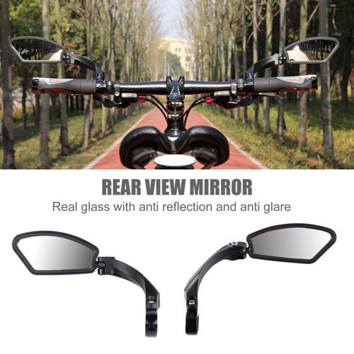 Rétroviseur De Vélo De Moto, Rotation De 360 Degrés, Réglable Hd, Lentille En Verre Anti-Choc, Vue Arrière Large, Accessoires De Cyclisme