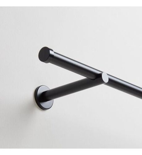 MADURA - Tringle à rideaux Alma en À compléter avec les supports, embouts et raccords de votre choix Noir