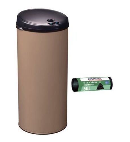 Poubelle de cuisine automatique 45L SENSITIVE et 10 sacs poubelle 50L - Taille unique