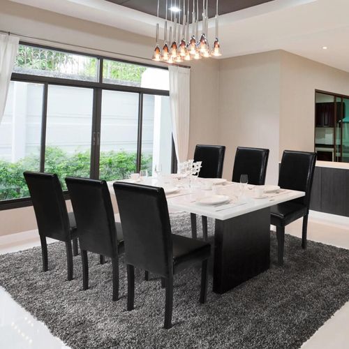 Lot De 6 Chaises Hannah Noires Pour Salle À Manger