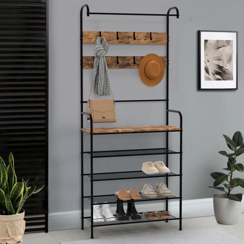 Vestiaire D'entrée Pedro Avec 5 Étagères Design Industriel