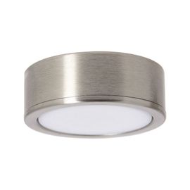 Spot De Meuble Acier Brossé Led Ip44, 2 Modes De Fixation, Cct