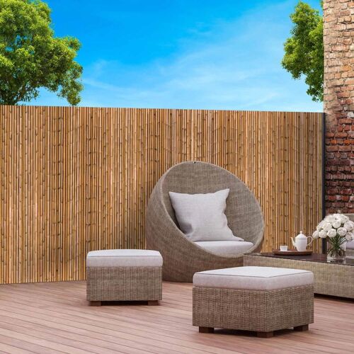 Brise Vue Occultant 1,8 X 10 M Imprimé Bambou 160 Gr /M²