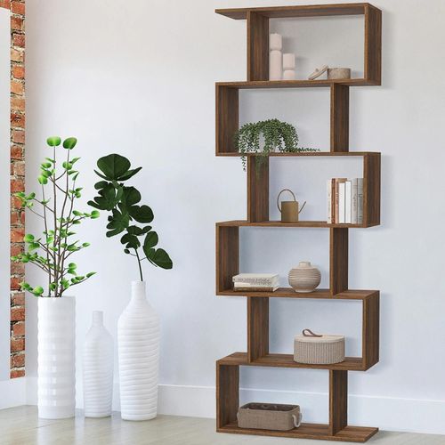 Etagère Bibliothèque Sofia Forme S Effet Noyer 189 Cm