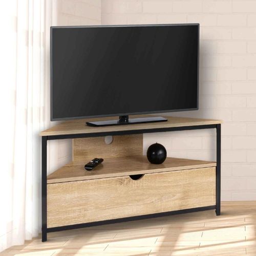 Meuble Tv 100 Cm Dangle Detroit Avec Placard Design Industriel