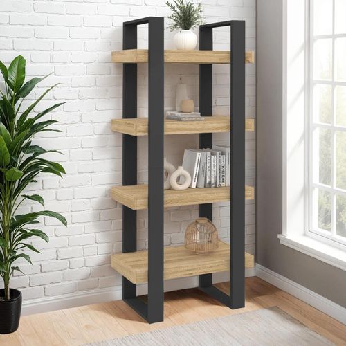 Etagère 4 Niveaux Phoenix Bois Et Noir