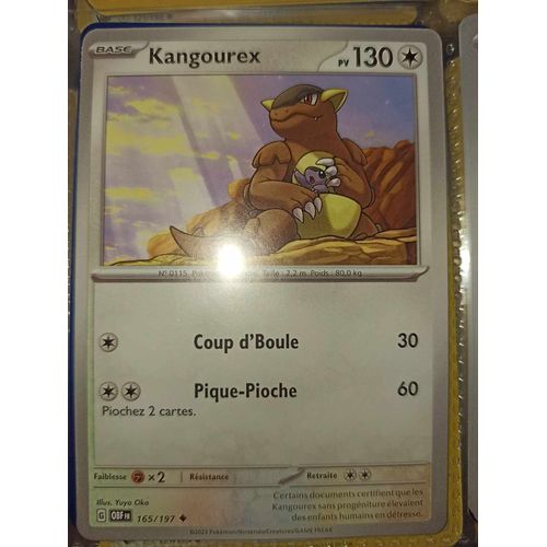 Peu Commune - Pokemon - Flammes Obsidiennes - Kangourex 165/197