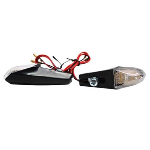 Phares Clignotant Universel Replay Micro 7 Leds Transparent-Noir -Homologue Ce- (Paire)