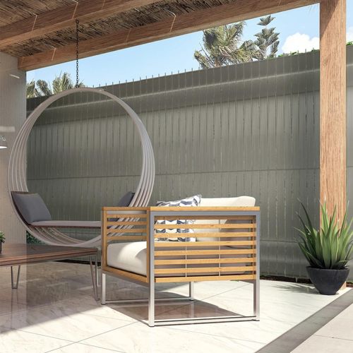 Kit De Lamelles Occultantes Pvc Gris Clair L.60 M Pour Panneau Grillagé