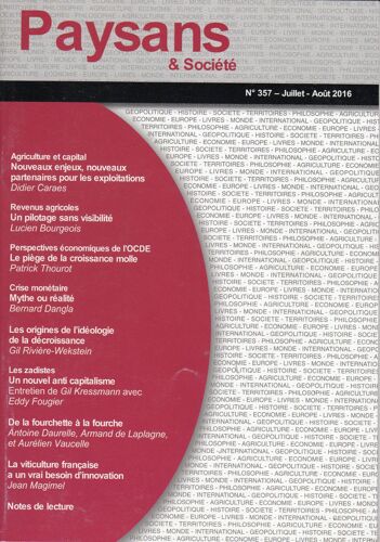 Paysans & Société N° 357, Juillet-Août 2016
