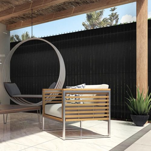 Kit De Lamelles Occultantes Pvc Noires L.60 M Pour Panneau Grillagé