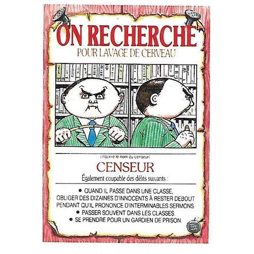Les Crados - On Recherche - Censeur -