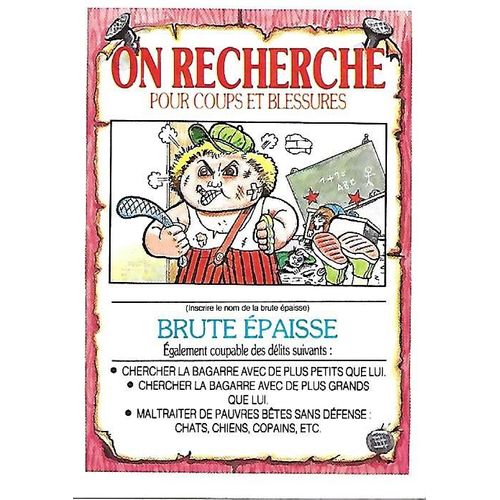 Les Crados - On Recherche - Brute Épaisse -