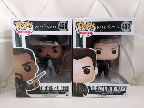 Série Complète 2 Figurines Funko Pop Movies - The Gunslinger - The Man In Black - The Dark Tower - N°450, 451