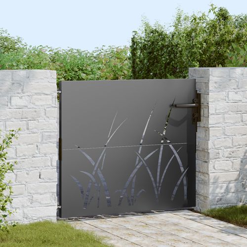 Vidaxl Porte De Jardin Noir 105 X 100 Cm Acier Peint Par Poudre