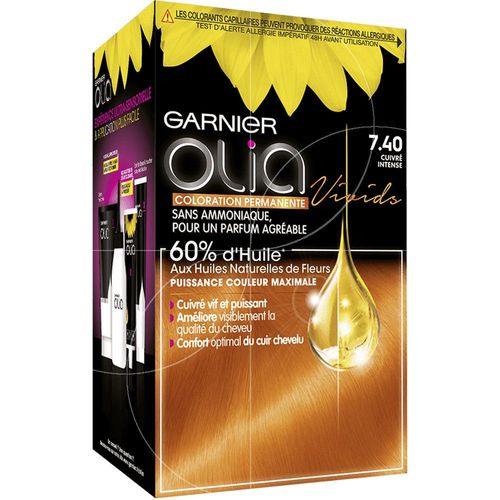 Garnier - Coloration Permanente Olia - 7.40 Cuivré Intense 