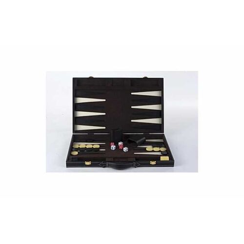 Grand Jeu De Backgammon En Bois Finitions Simili Cuir