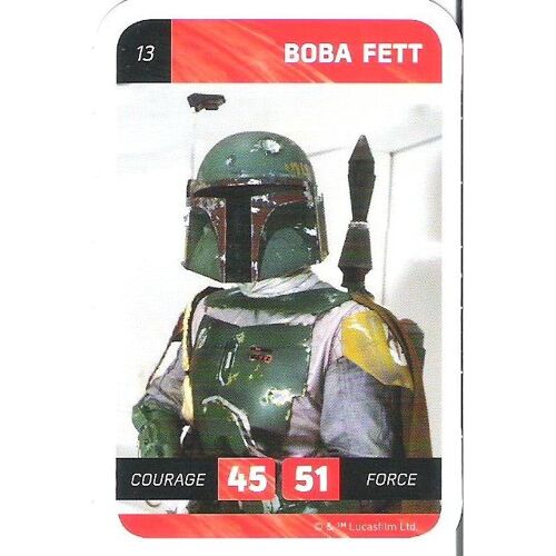 Carte Star Wars - Leclerc 2018 - 13 Boba Fett