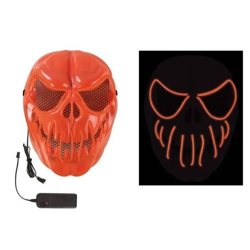 P'tit Clown Re15003 - Masque Lumineux Citrouille Terrifiante À Led