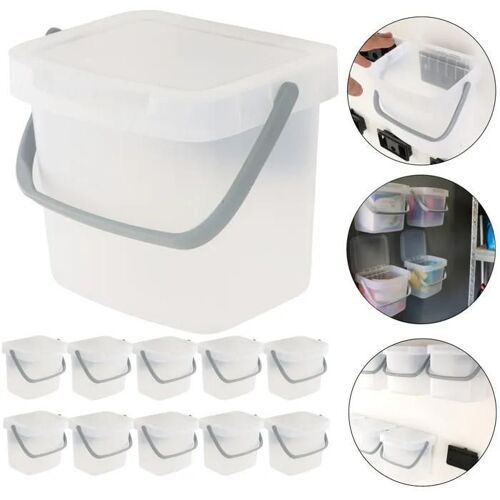 10x Conteneur organisateur suspendu 19x15x17cm magasin atelier rack de stockage
