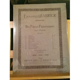 Chabrier 10 Pièces Pittoresques Recueil Partition Pour Piano Édition Enoch