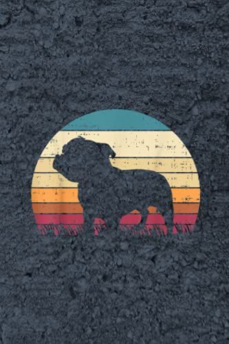 Pitbull Silhouette Sunset Retro Pitties Dog Lover Owner : Daily Dream Journal
