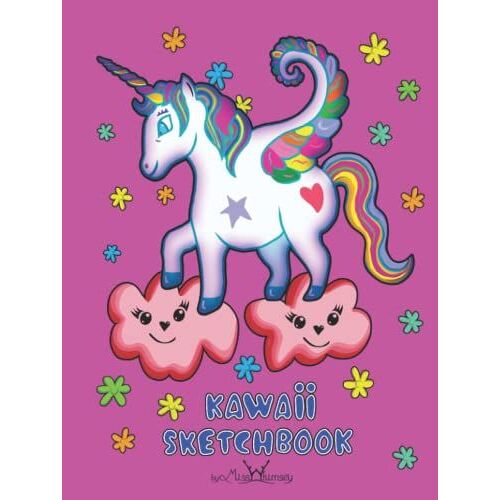 Kawaii Sketchbook (Unicorn, Hardcover): Kawaii Sketchbooks For Drawing, Writing, Doodling, And Sketching | Sketchbook 8.25 X 11 With Blank Paper | ... Teens, And All Japan Kawaii Stuff Lovers.