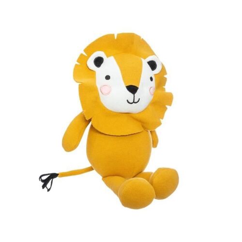 Atmosphera - Peluche Décorative Lion Collection Wild Moutarde