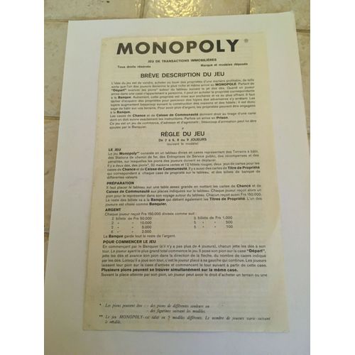 Notice Monopoly Miro-Meccano