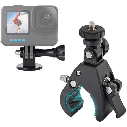 Support de caméra à pince pour tube, vis 1/4 prend en charge toutes les caméras/GoPro Hero