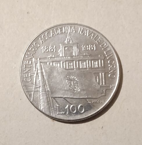 Pièce De Monnaie Commémorative - Académie Navale - 100 Lires - 1981 - Italie